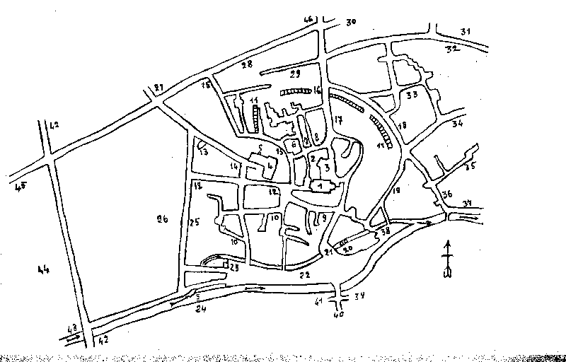 Plan d'Aubire trac d'aprs le cadastre de 1831.